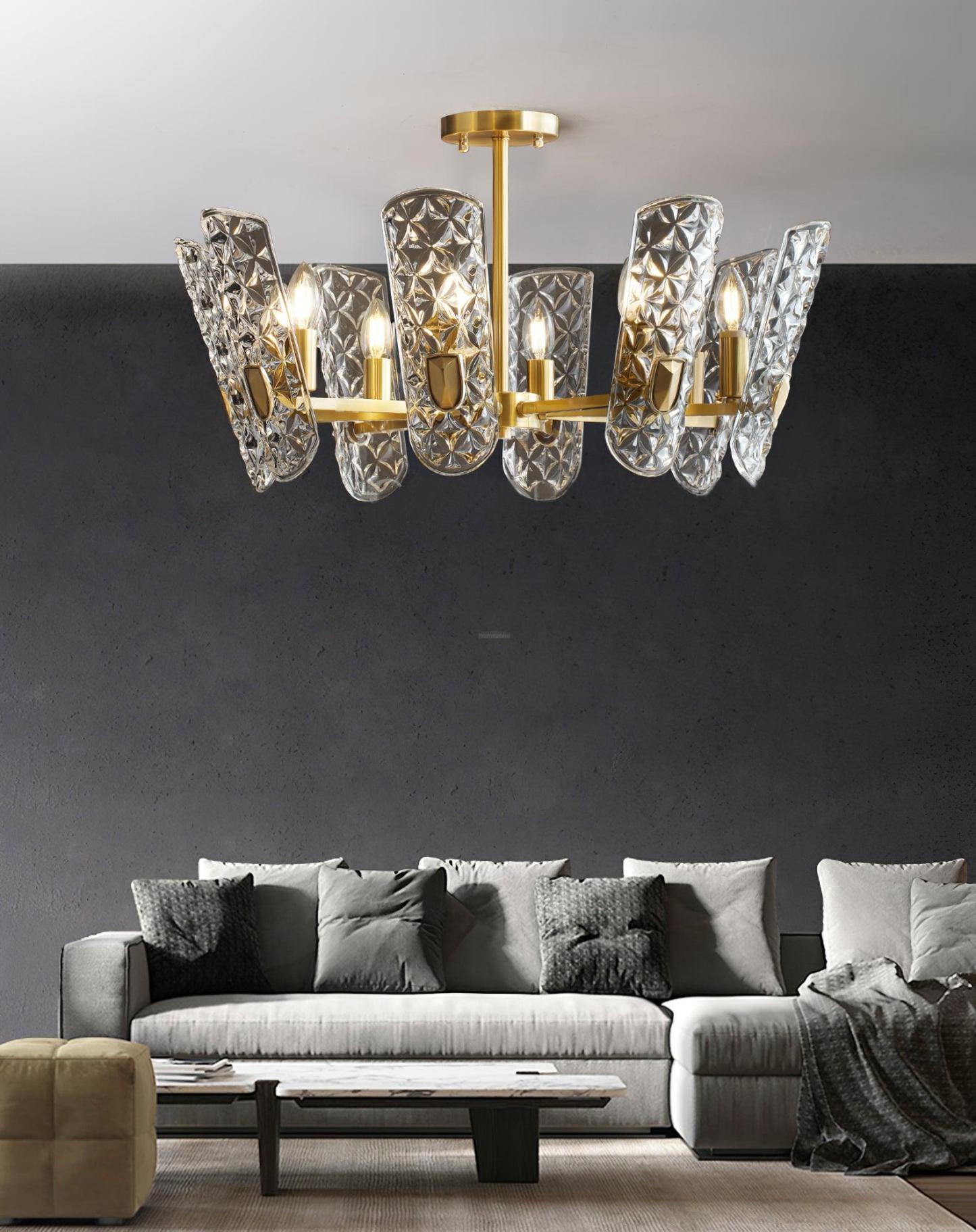 Brass Central Chandelier-Sylvia Space