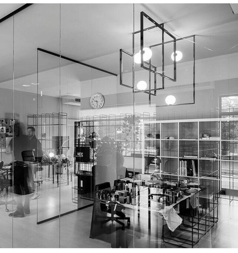 Mondrian Glass Ceiling Light L 47.2″-Sylvia Space