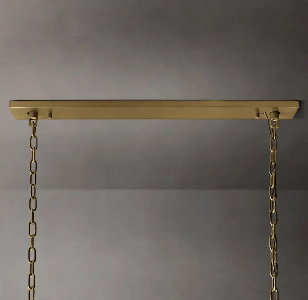 Harlow Faceted Crystal Rectangular Chandelier 74"