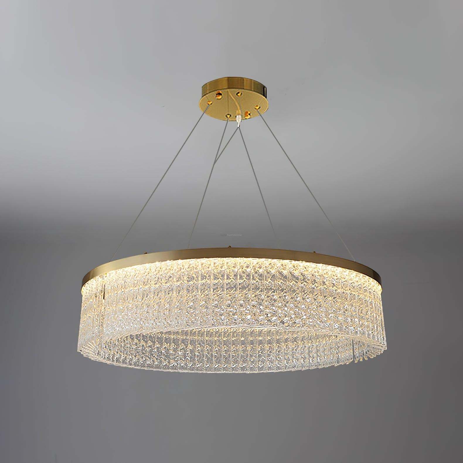 Halo Crystal Round Chandelier-Sylvia Space