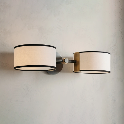 Daphne Linen 2 Light Wall Sconce