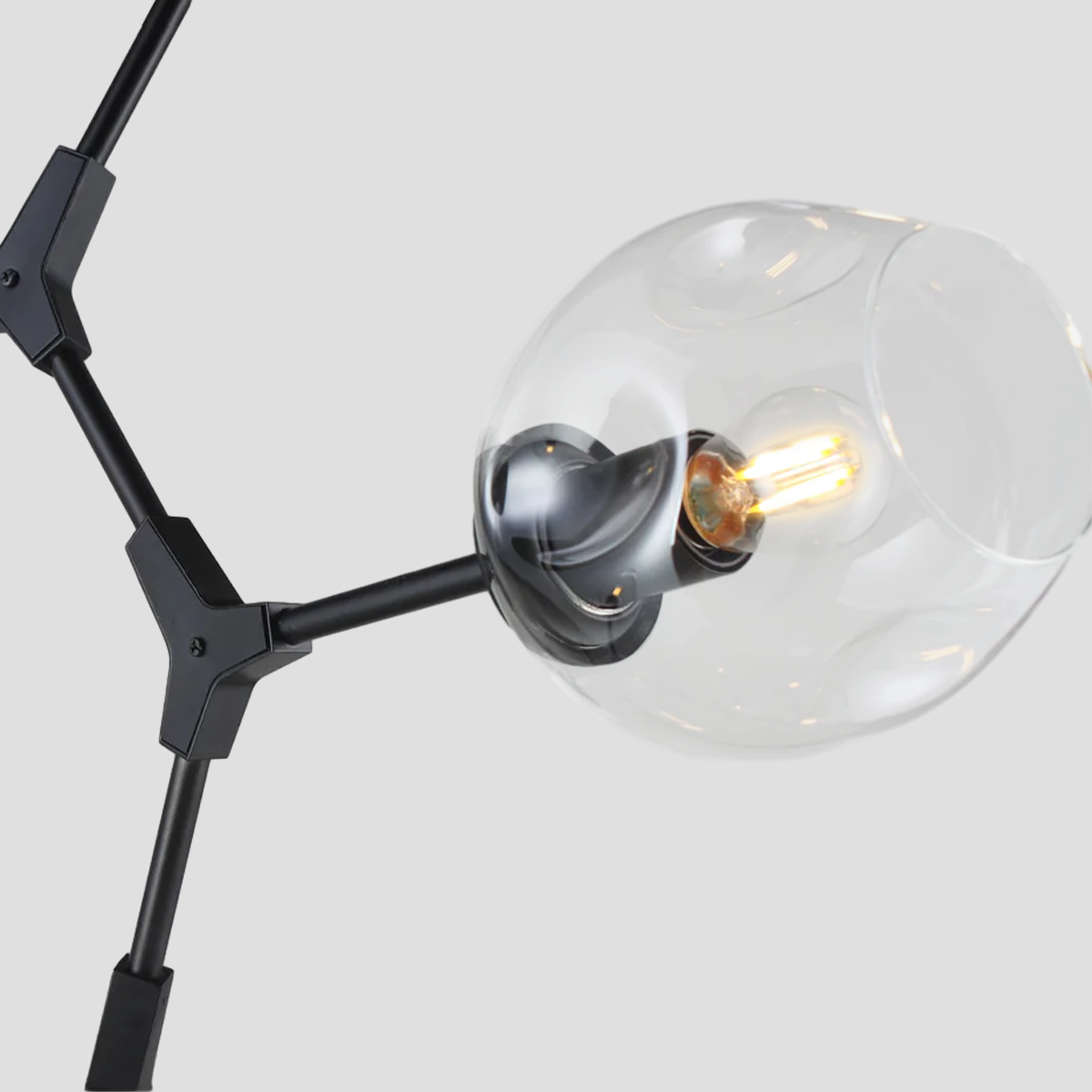 Metal Horizontal Globe Bubble Chandelier.-Sylvia Space