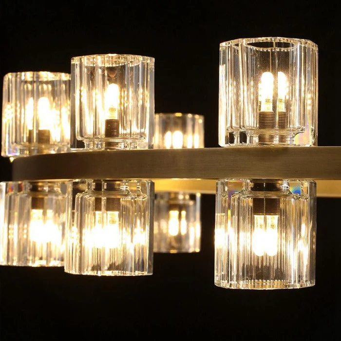 Arcardes Led Round Chandelier For Crystal Cup 60"