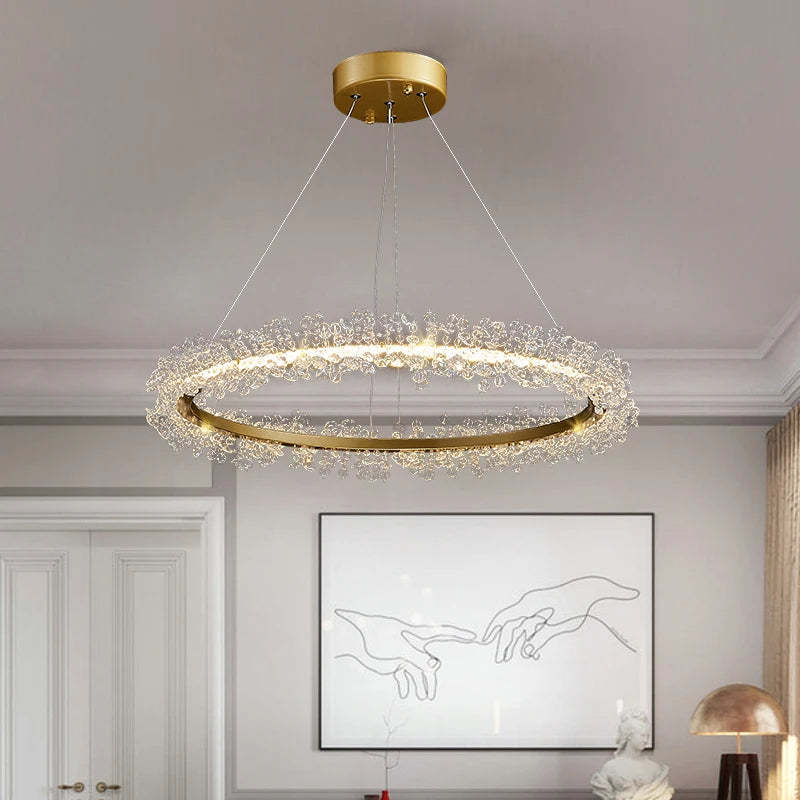 Capri Crystal Modern Chandelier-Sylvia Space