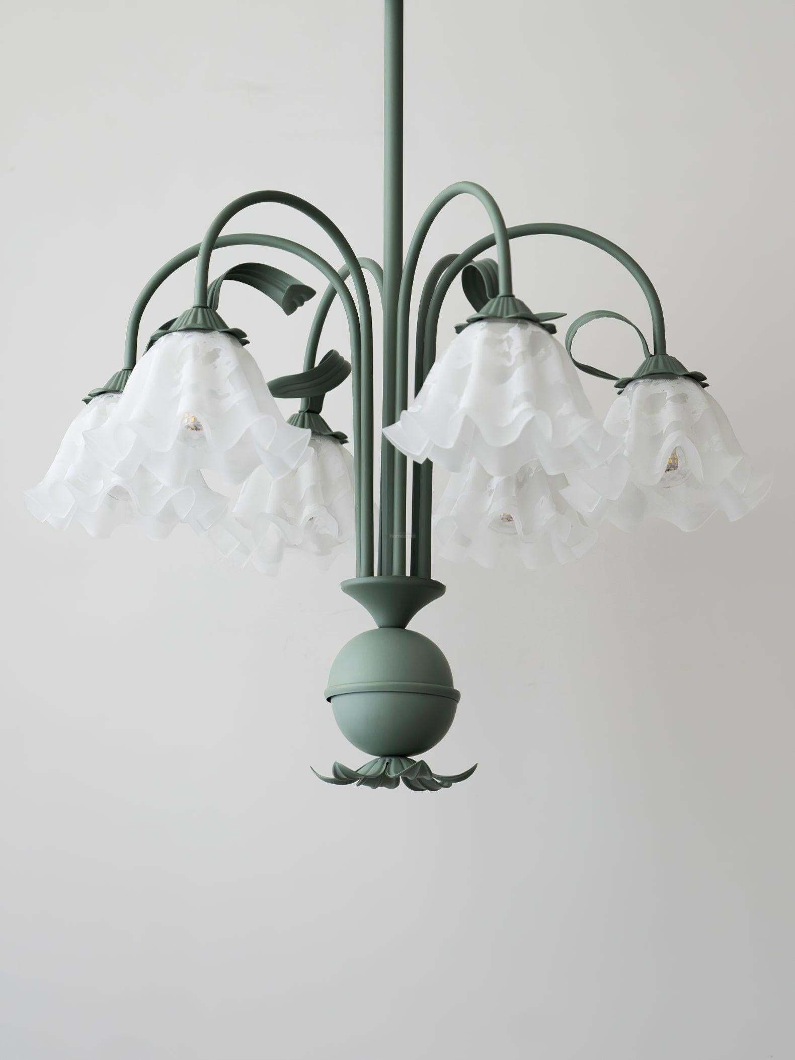 Bell Orchid Chandelier with 6 heads-Sylvia Space