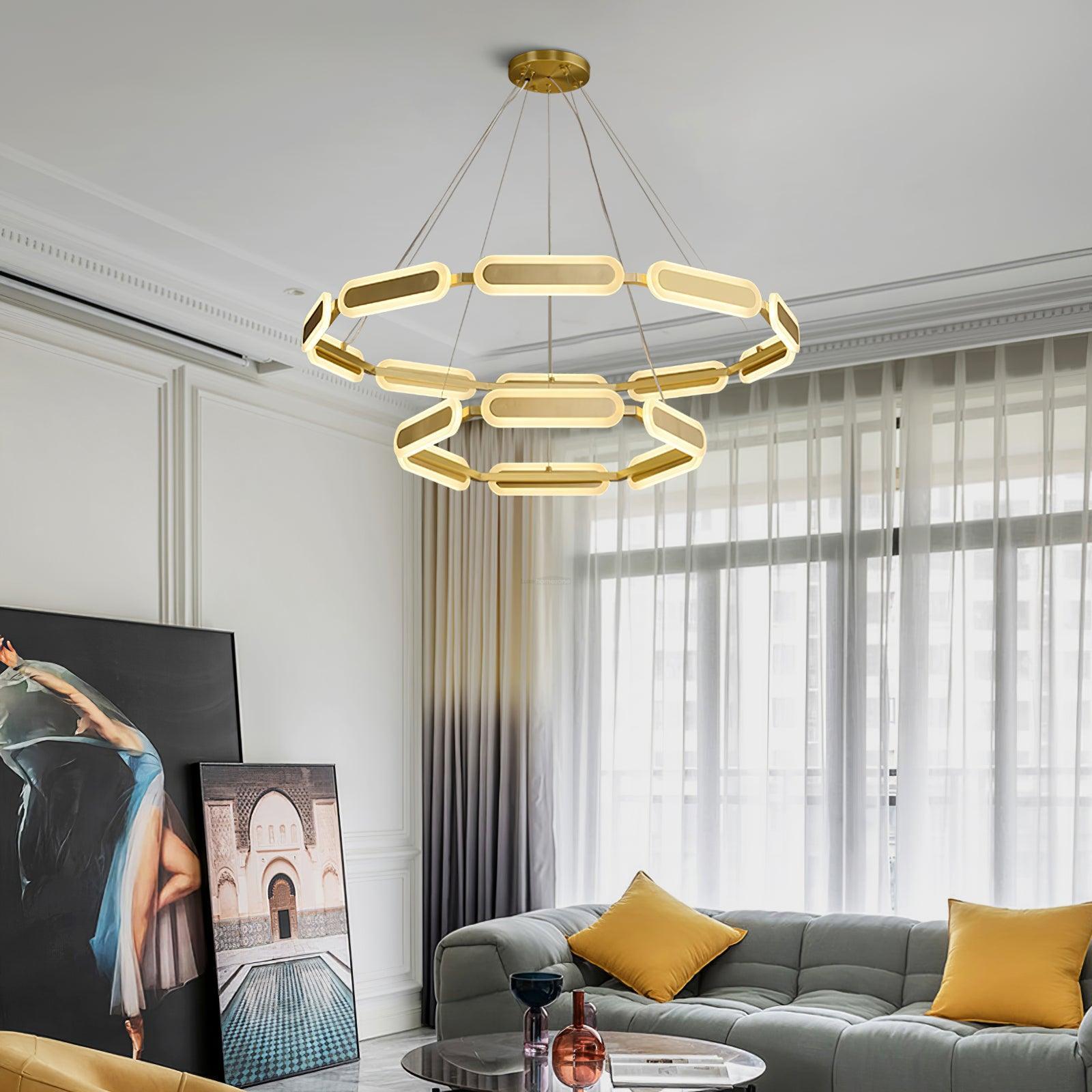 Swirl Chandelier ∅ 27.7″-Sylvia Space