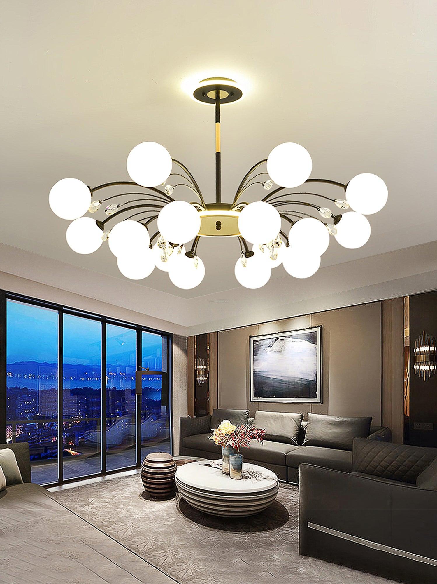 Glamorous Glass Raindrop Chandeliers with 6/8/10/12/16 heads-Sylvia Space