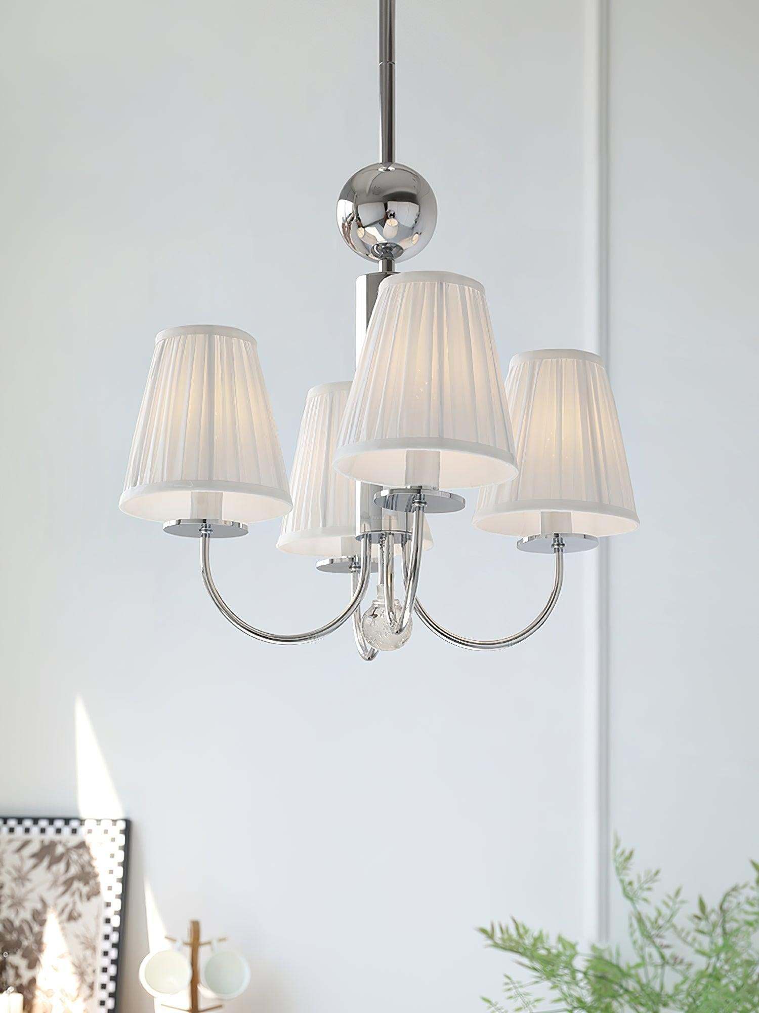 Simplicity Chrome Chandelier Φ 19.7″-Sylvia Space