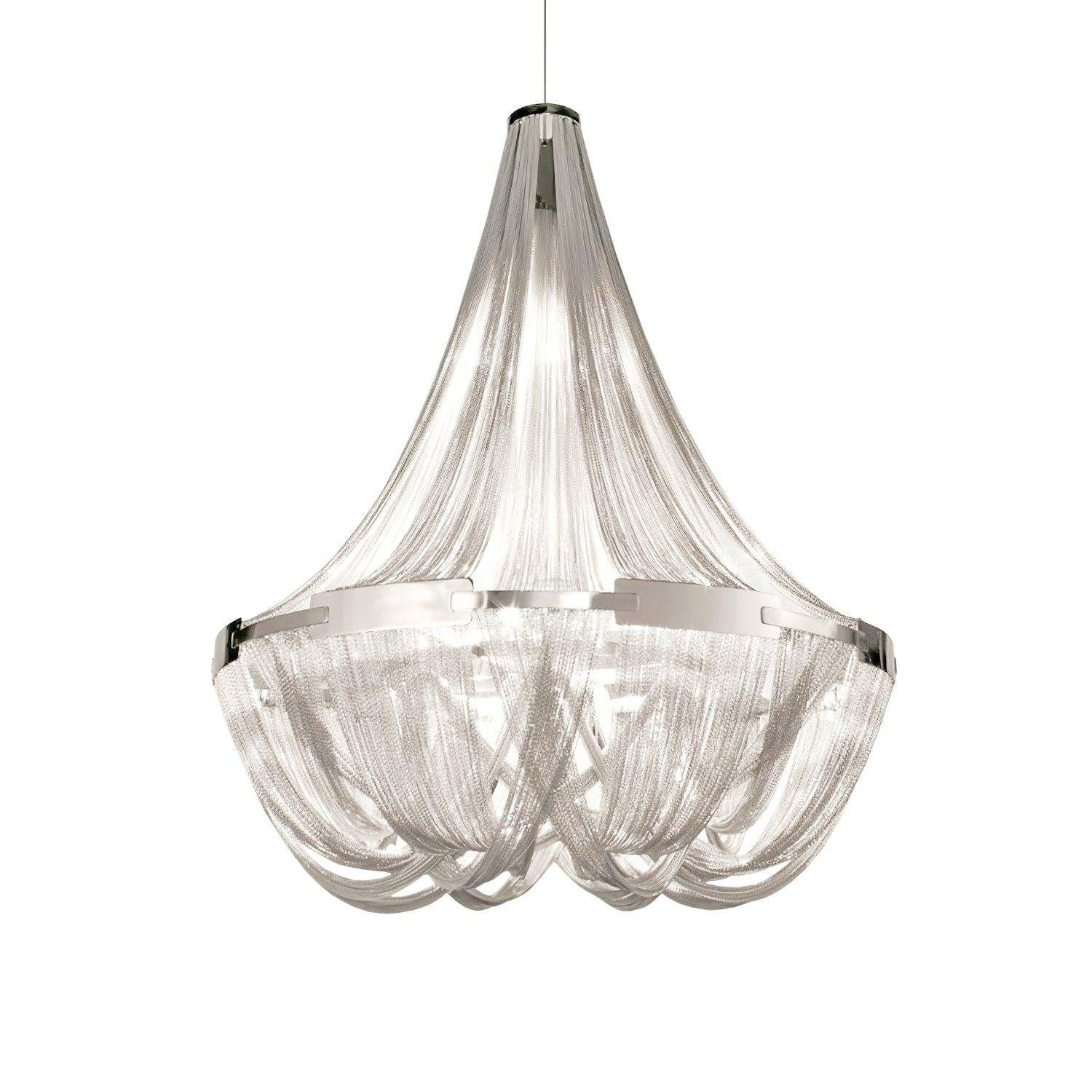 Tassel Aluminum Chain Chandelier ∅ 23.6″-Sylvia Space
