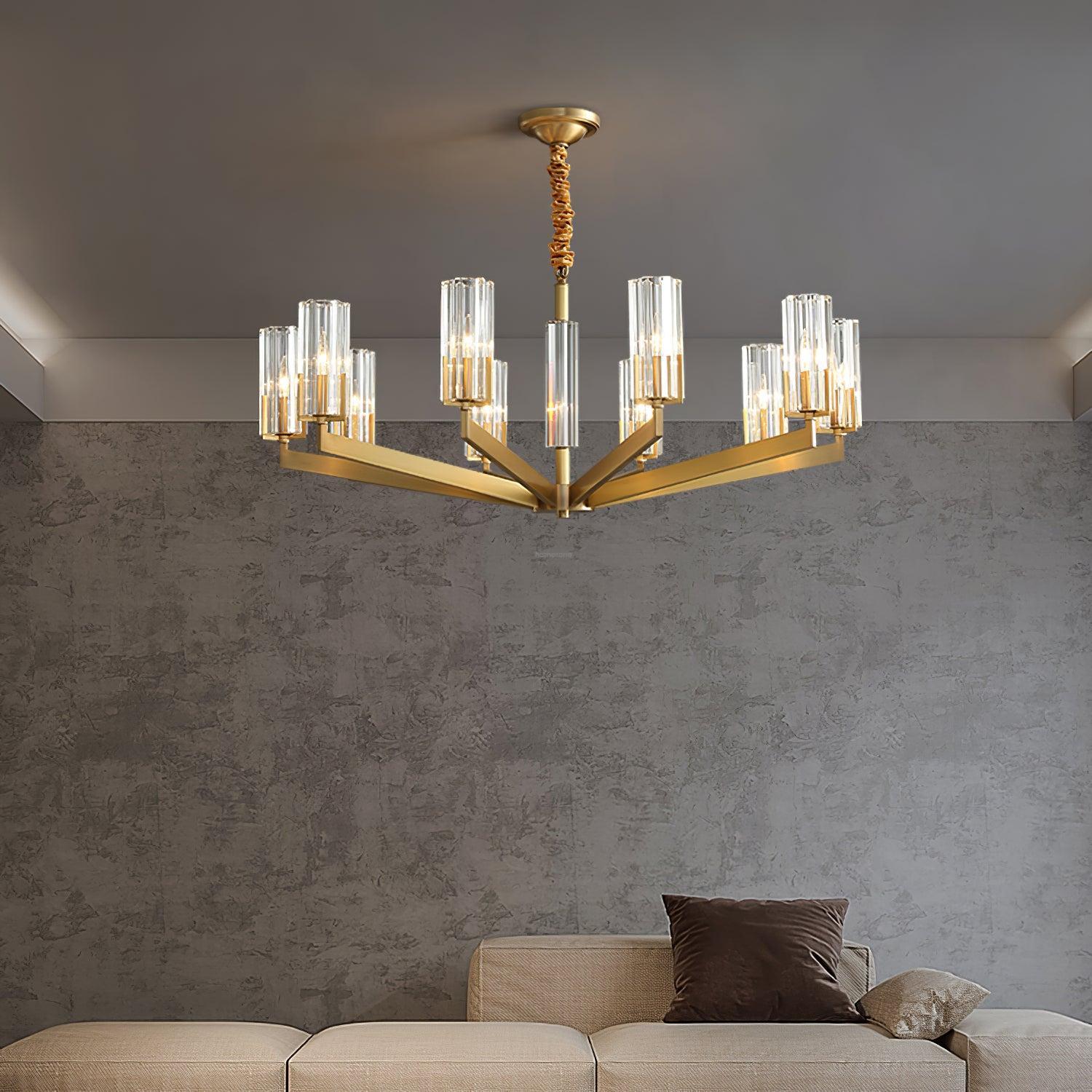 Kayla Brass Chandelier with 6/8/10/15 heads