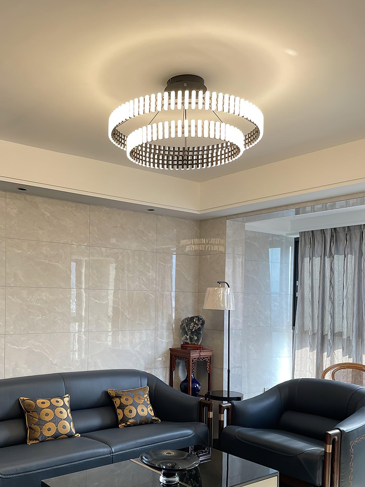 Hanging LED Chandelier ∅ 15.7″-Sylvia Space