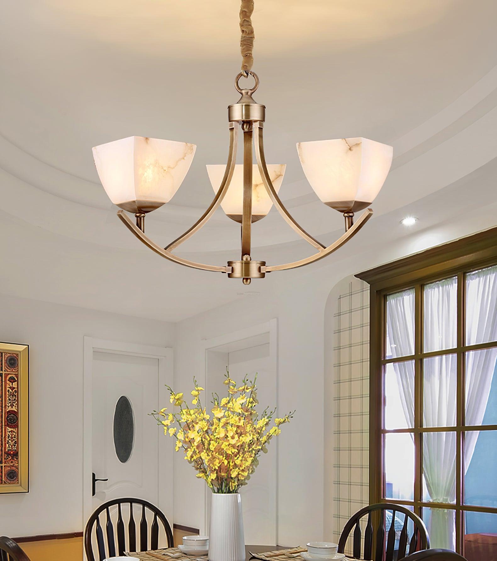 Dover Brass Chandelier with 8 heads-Sylvia Space