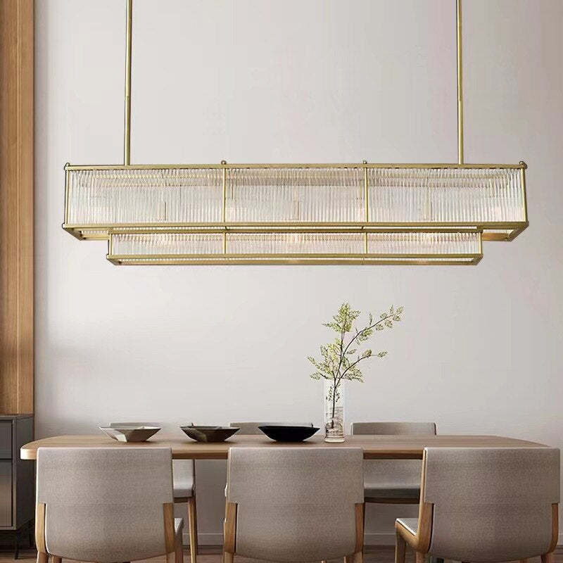 Gerano Crystal Kitchen Island Chandelier-Sylvia Space