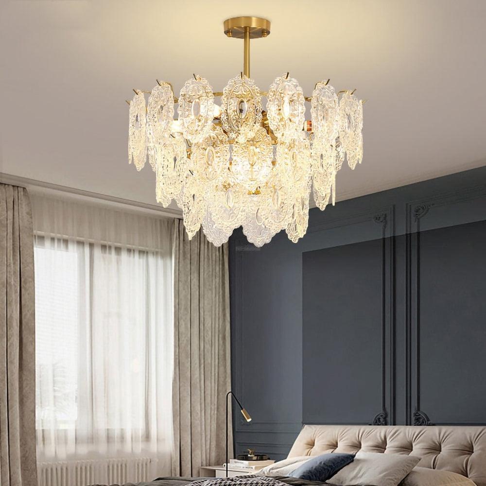 Wave Glass Style Chandelier-Sylvia Space