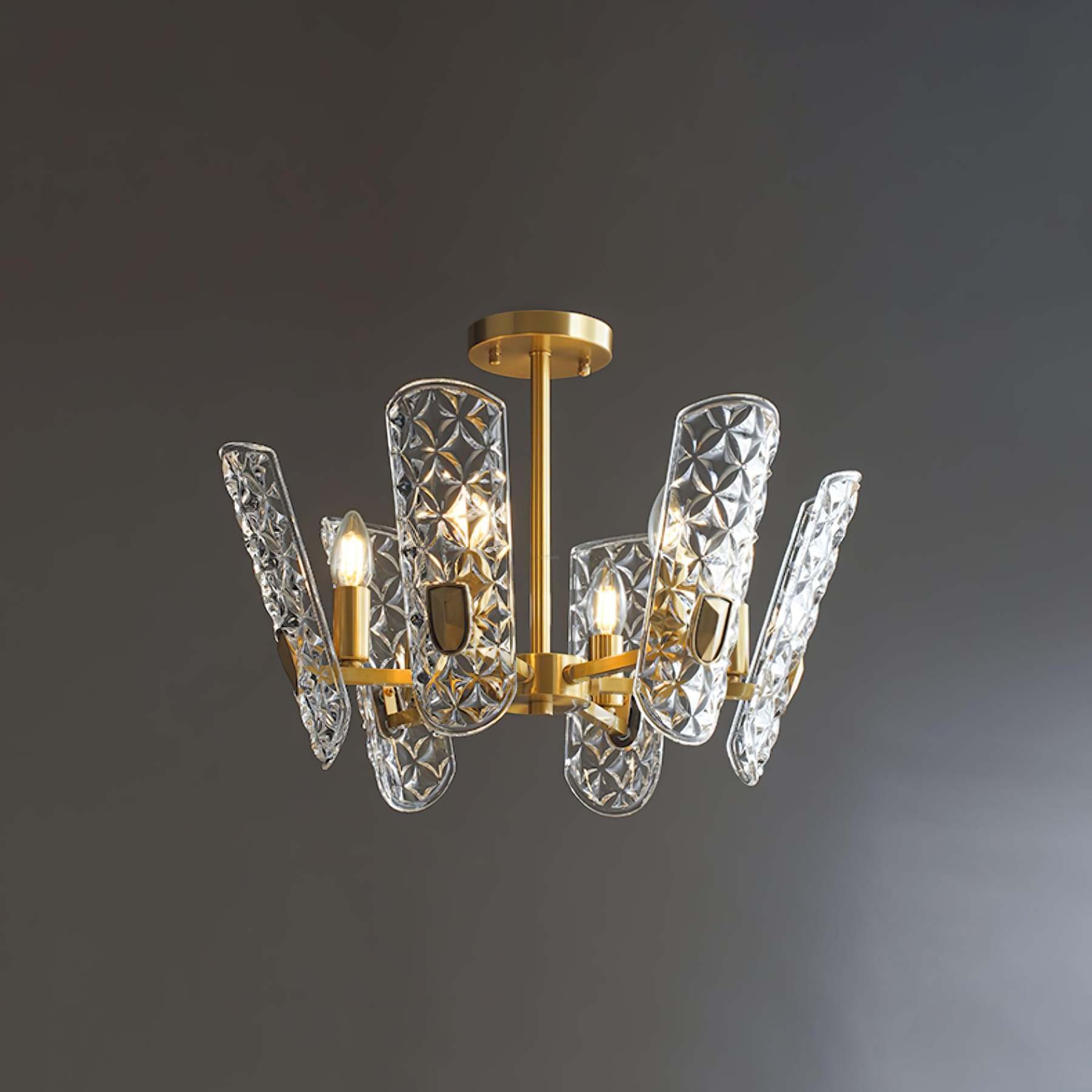Brass Central Chandelier-Sylvia Space