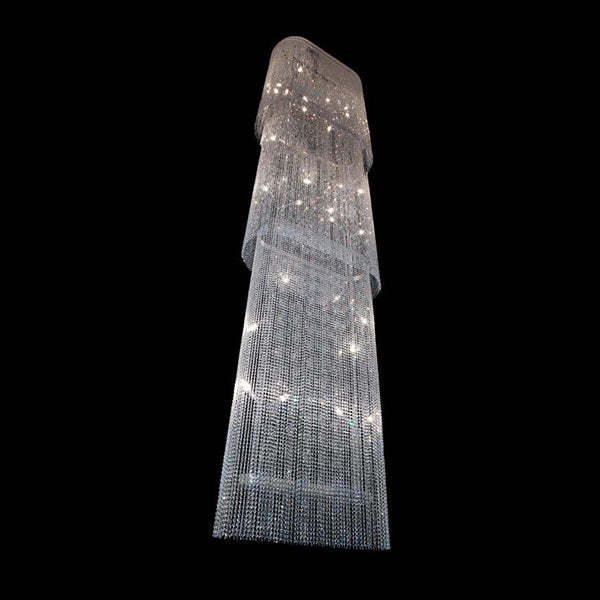 Long Staircase 9 Light Modern Glass Chandelier - Glass LPS-Sylvia Space