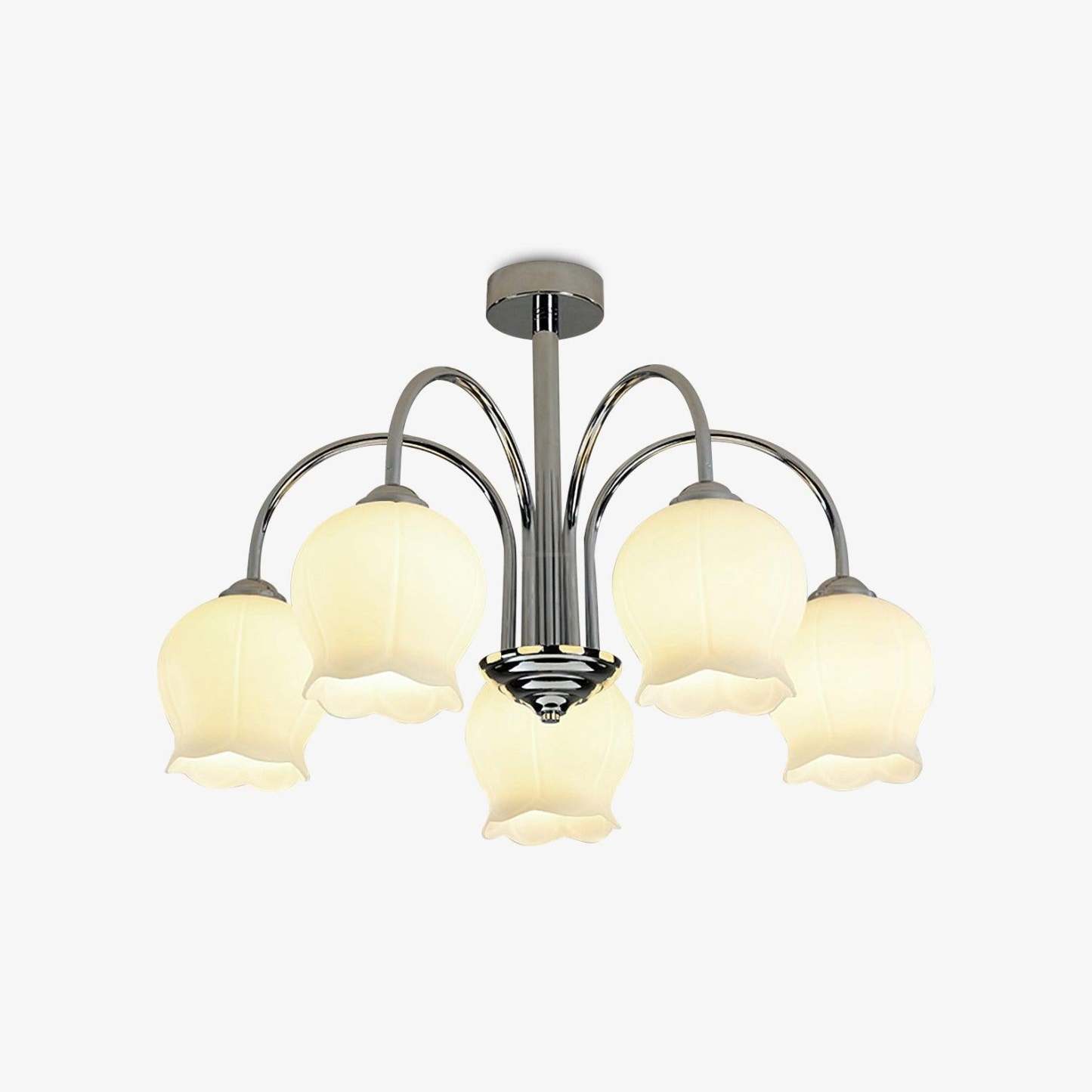 Floral Glass Chandelier with 5/6/8 heads-Sylvia Space