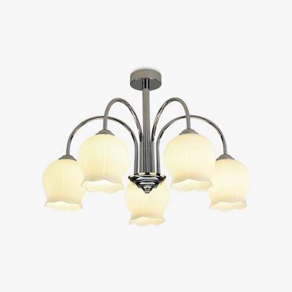 Floral Glass Chandelier with 5/6/8 heads-Sylvia Space