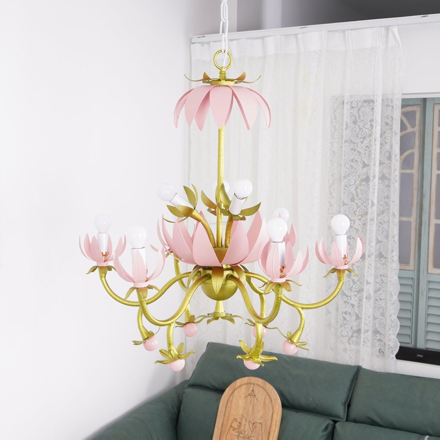 Mardi Gras Blossom Chandelier  Φ 25.6″-Sylvia Space