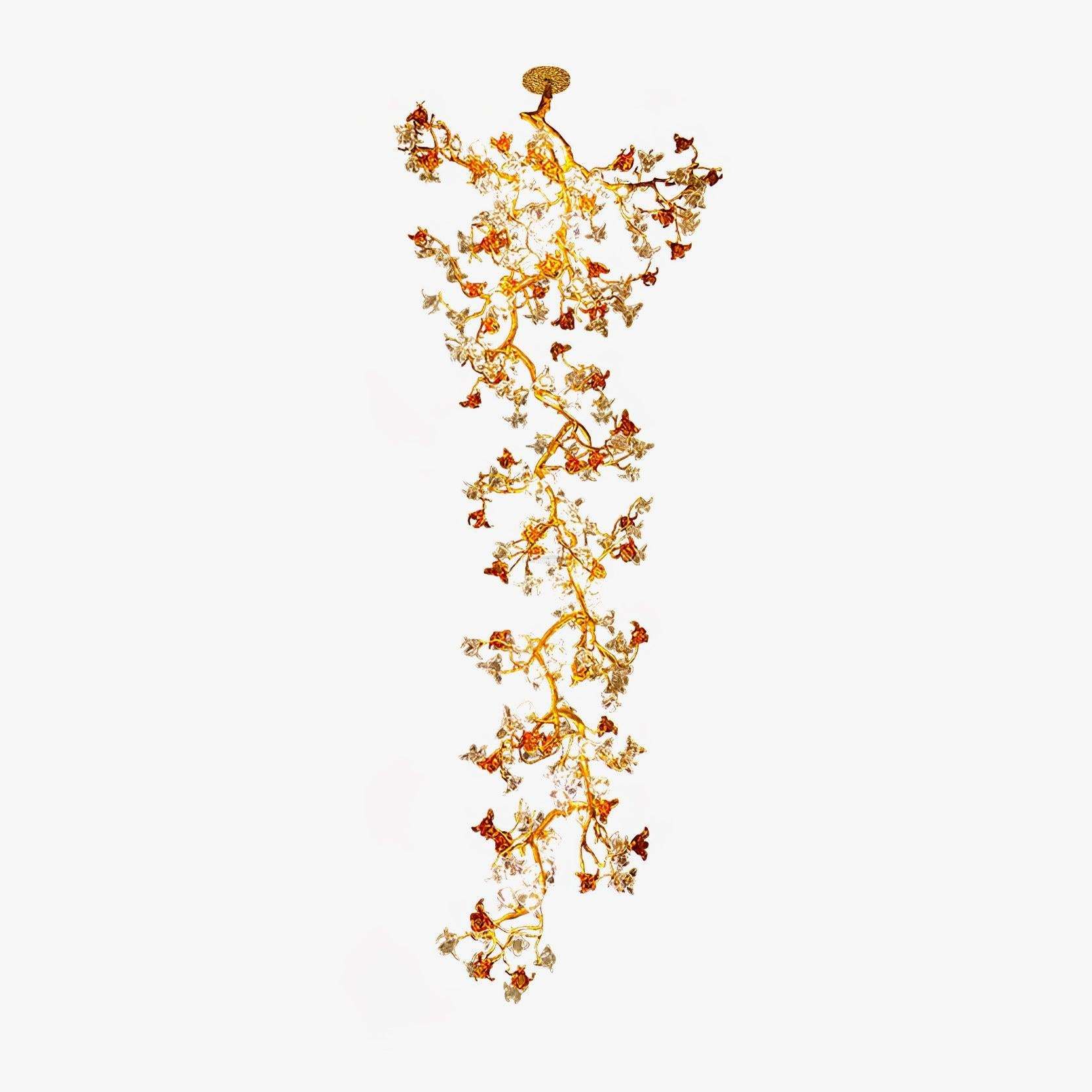 Brass Maple Long Branch Chandelier-Sylvia Space