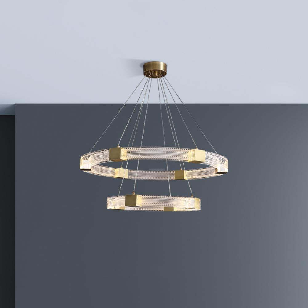Parallel Ring LED Chandelier ∅ 25.6″-Sylvia Space