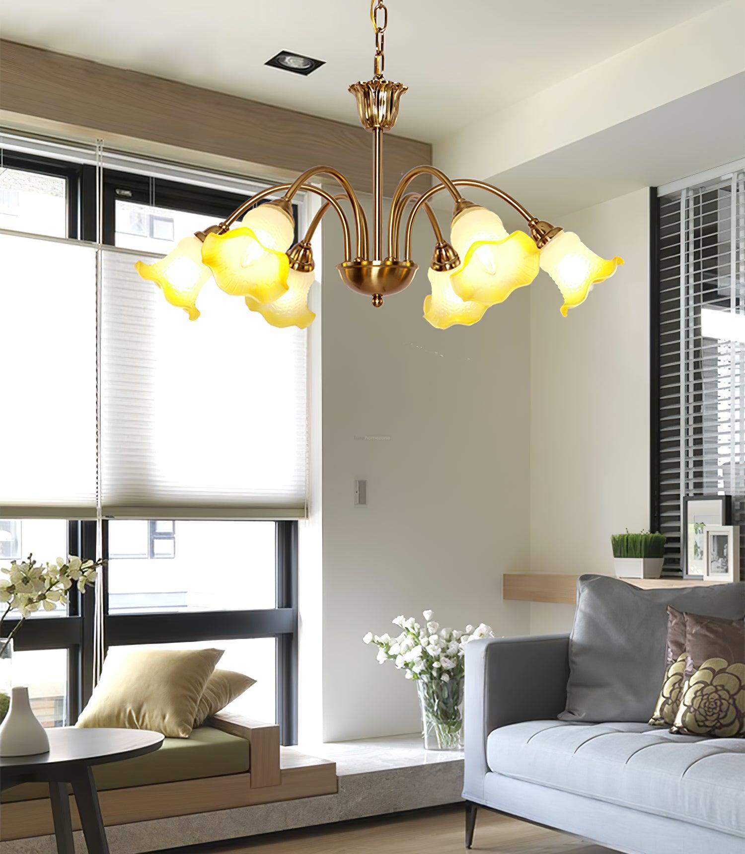 Morning Glory Chandelier ∅ 24.4″-Sylvia Space