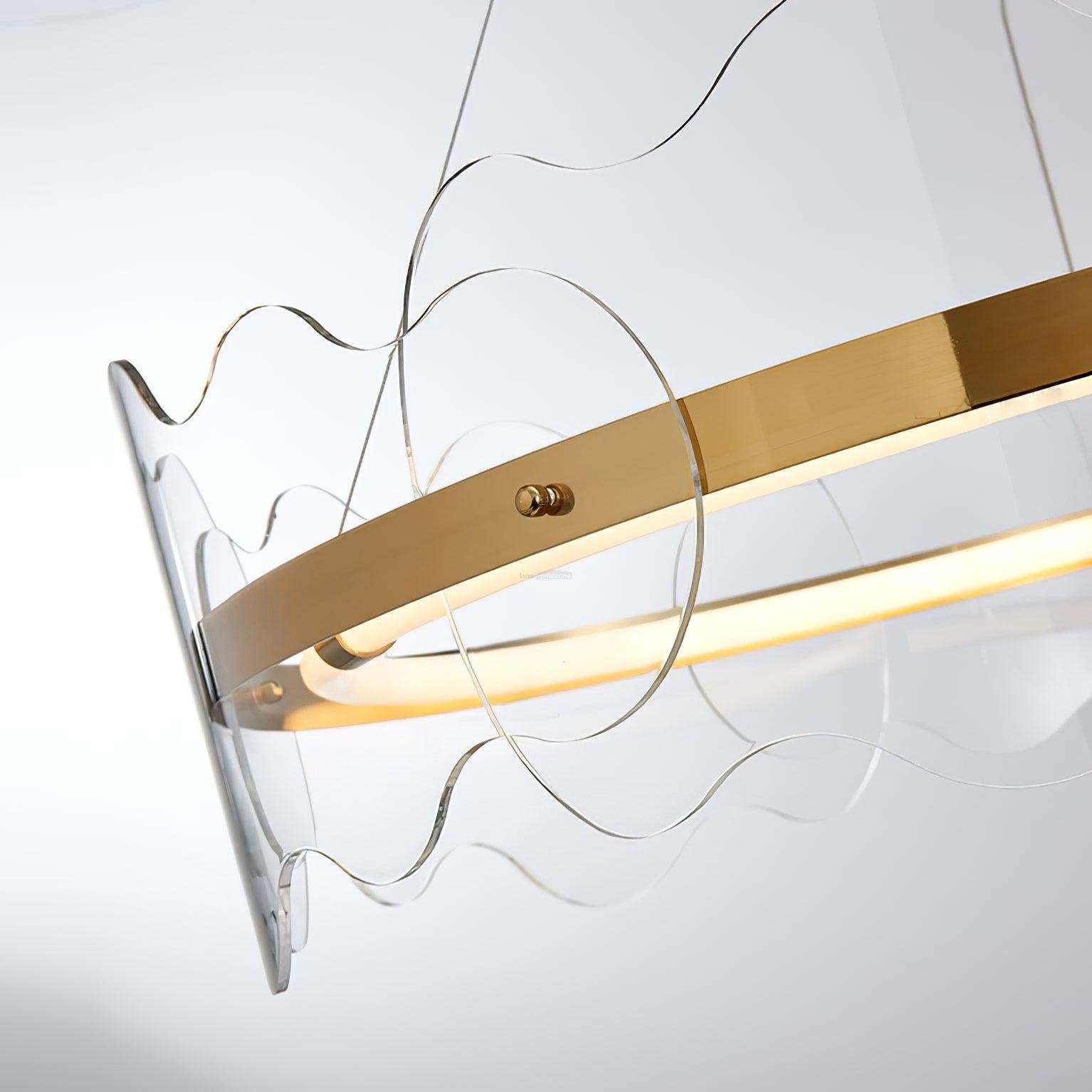 Acrylic Wave Round Chandelier-Sylvia Space