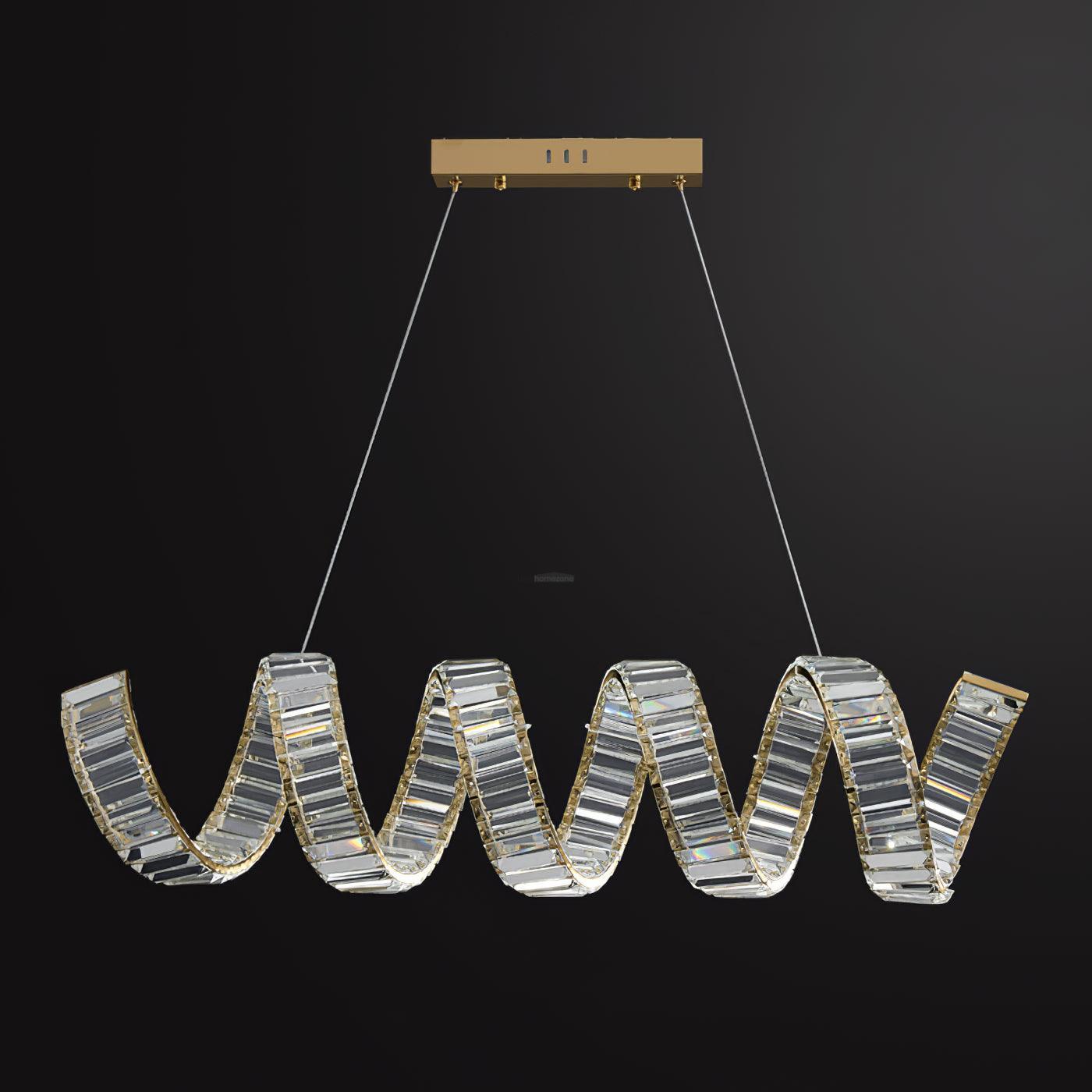Curved LED Chandelier 39'' 47'' 59''-Sylvia Space