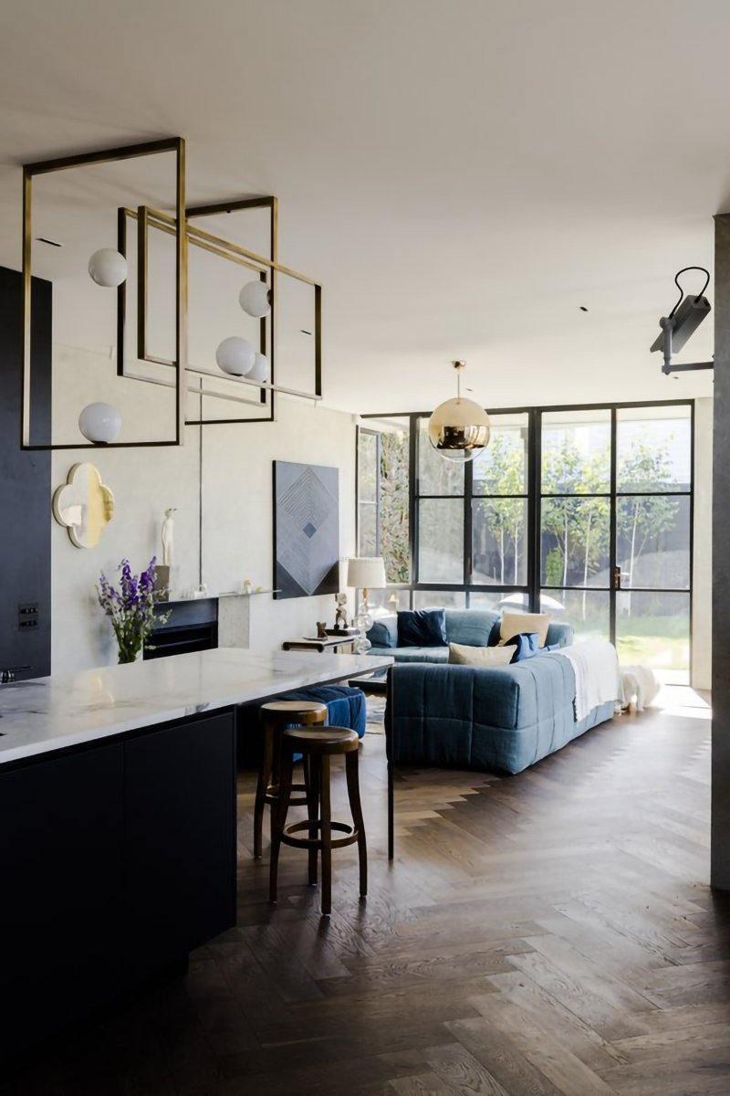 Mondrian Glass Ceiling Light L 47.2″-Sylvia Space