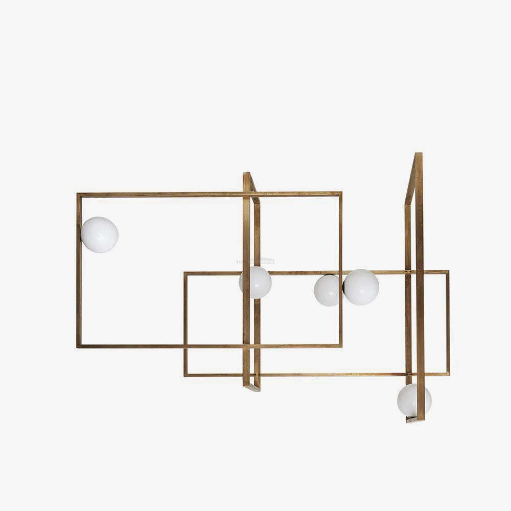 Mondrian Glass Ceiling Light L 47.2″-Sylvia Space