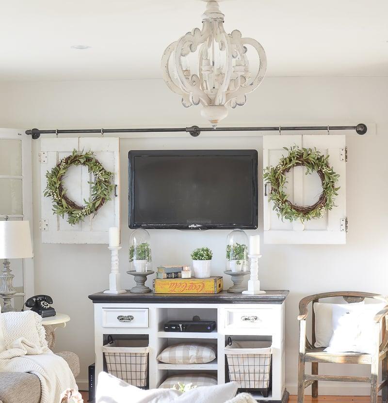 Antique White Style Chandelier Φ 19.7″-Sylvia Space