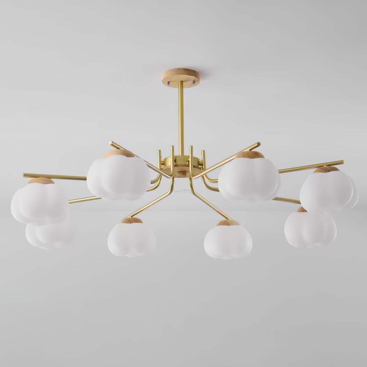 Plastic Cotton Balls Chandelier with 5/8 heads-Sylvia Space