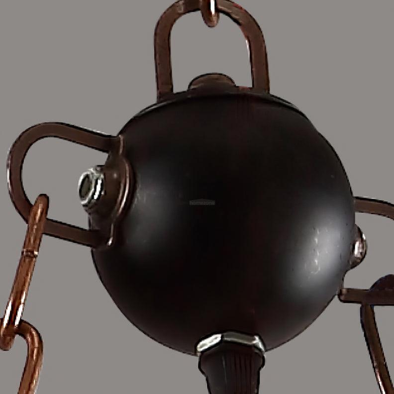 Vintage Wooden Glass Chandeliers-Sylvia Space