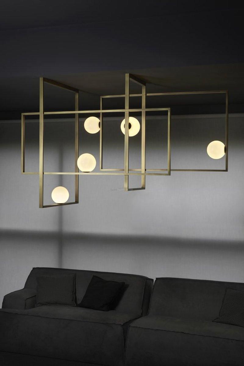 Mondrian Glass Ceiling Light L 47.2″-Sylvia Space