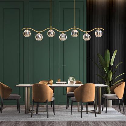 Eara Crystal Chandelier with 3/5/7 heads-Sylvia Space