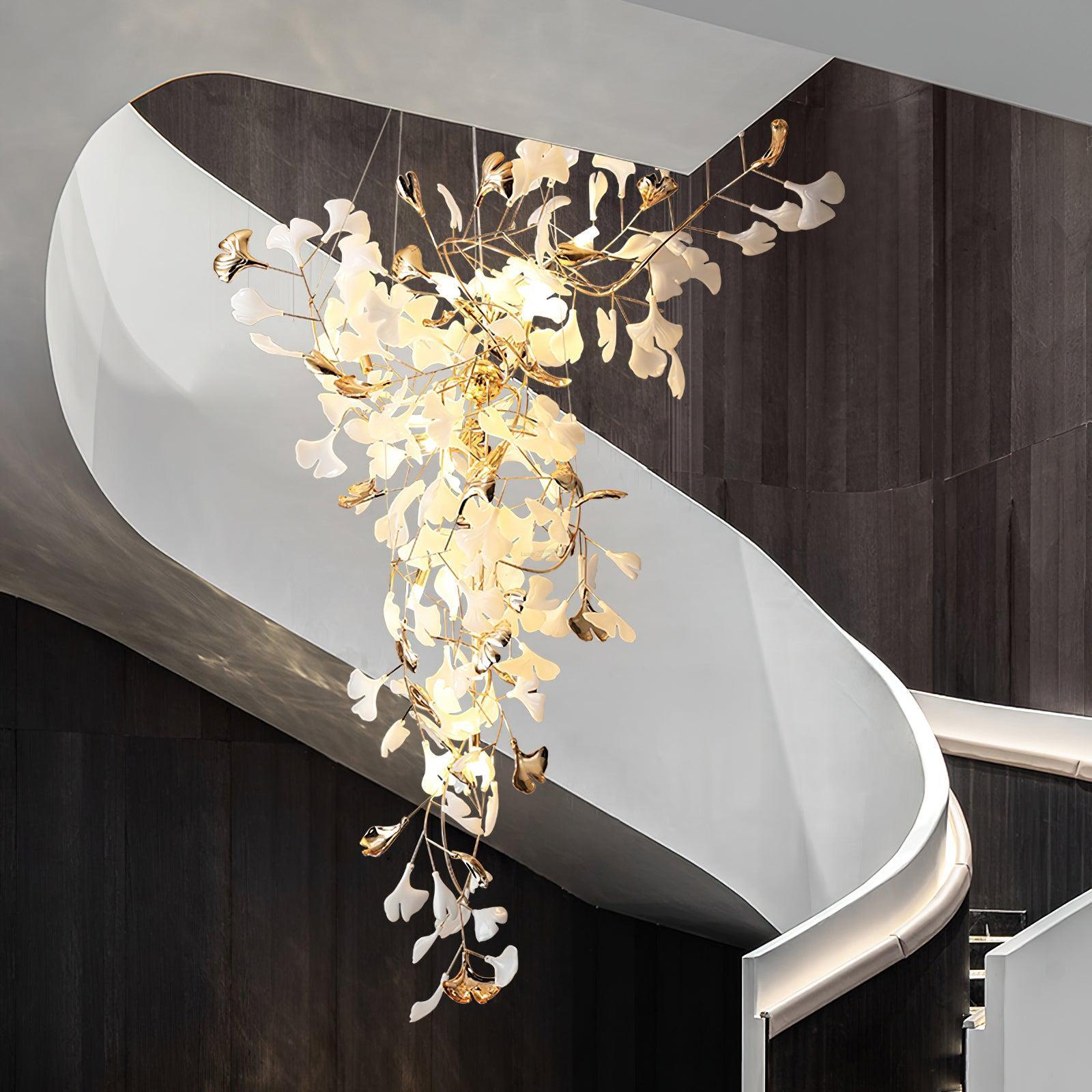 Ginkgo Tip Tlying Chandelier with 2 models-Sylvia Space