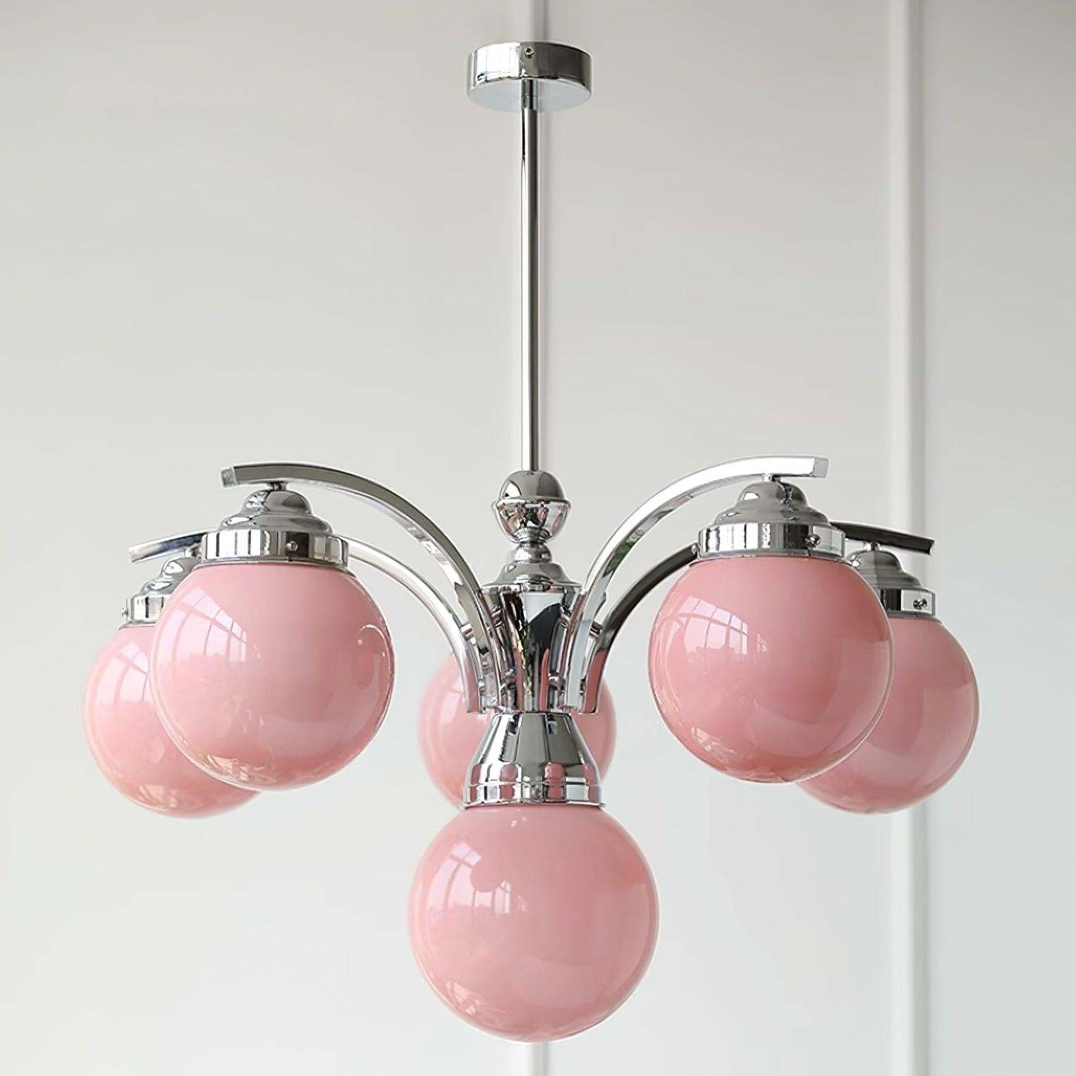 Pink Salamanca Chandelier with 4/6 heads-Sylvia Space