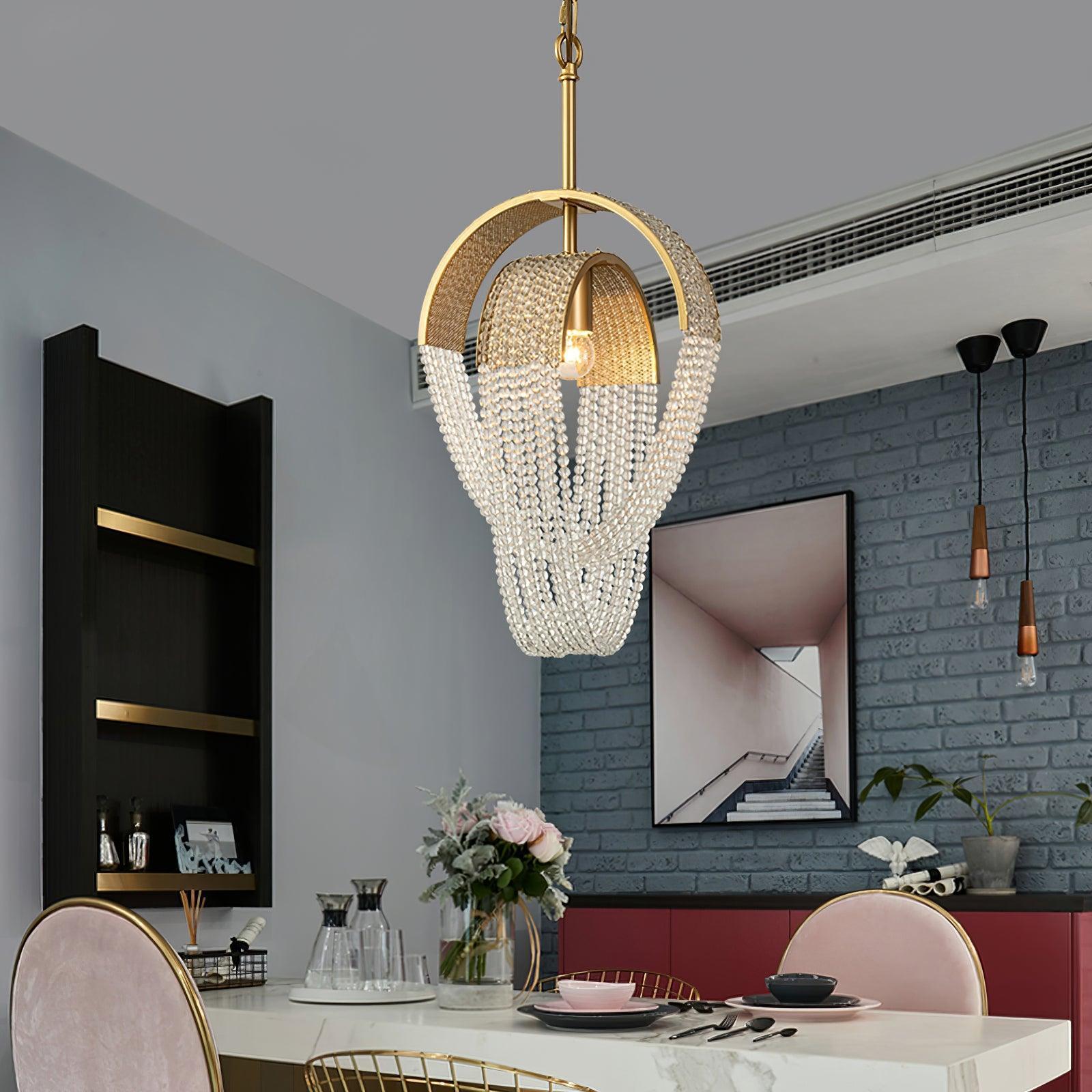 Mesh Crystal Chandelier with 1/6/9 heads-Sylvia Space