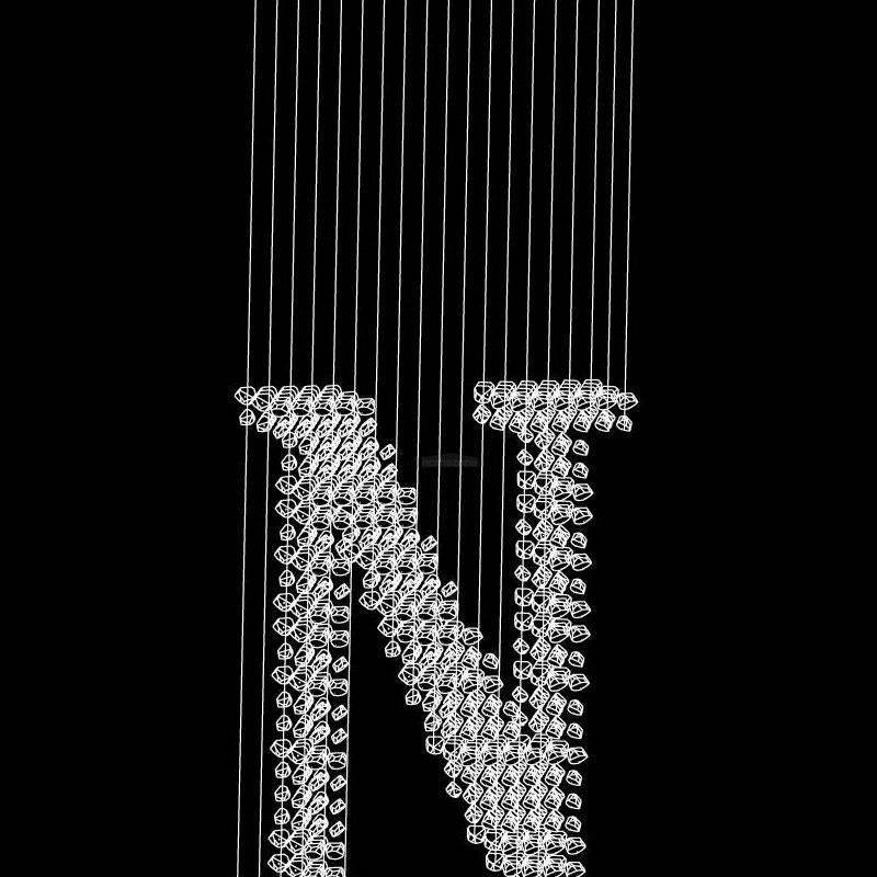 Charcoal Letter Chandeliers N-Sylvia Space