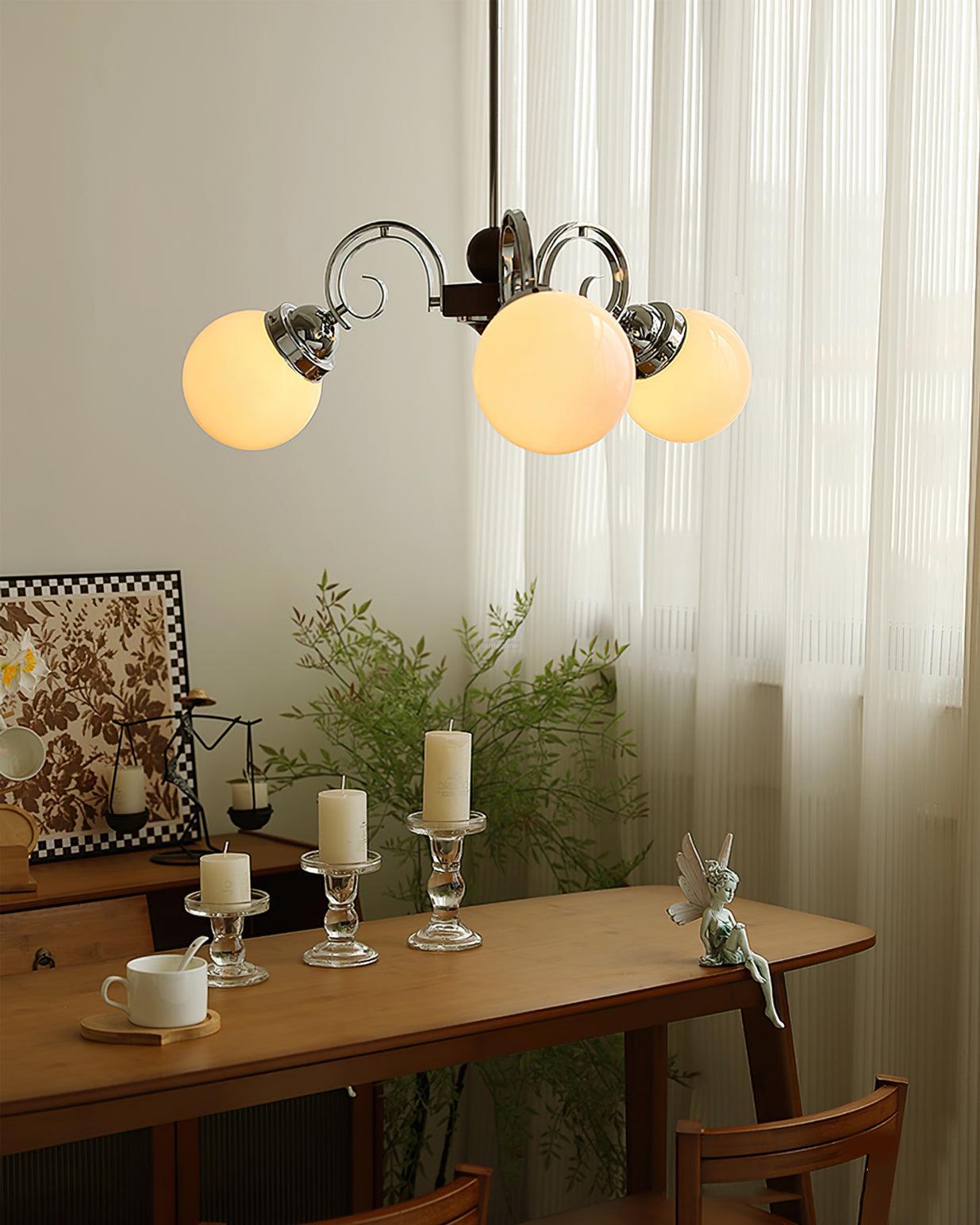 Kotter Cream Chandelier with 3/5 heads-Sylvia Space