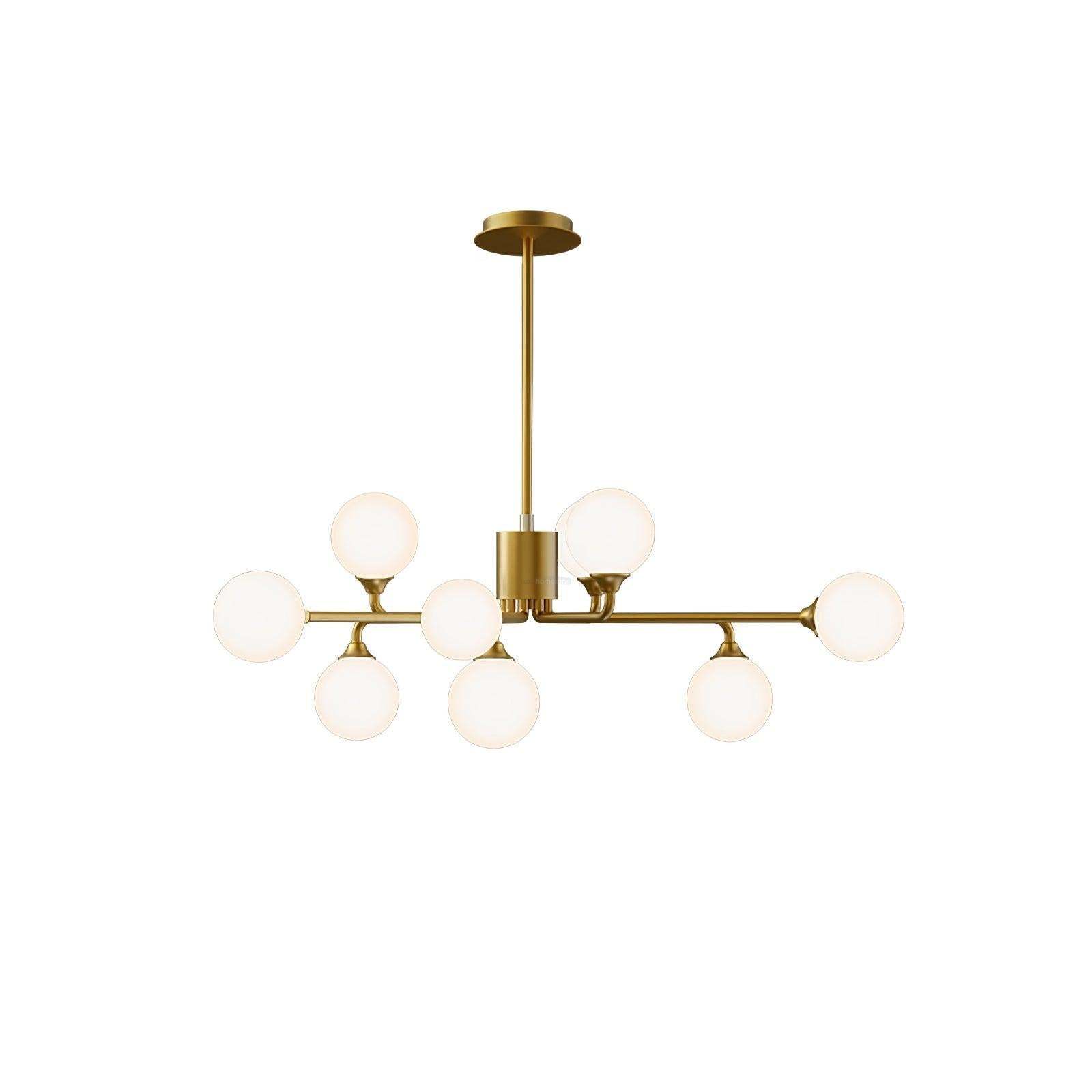 Staggered Glass Globes Chandelier with 6/9/12 heads-Sylvia Space
