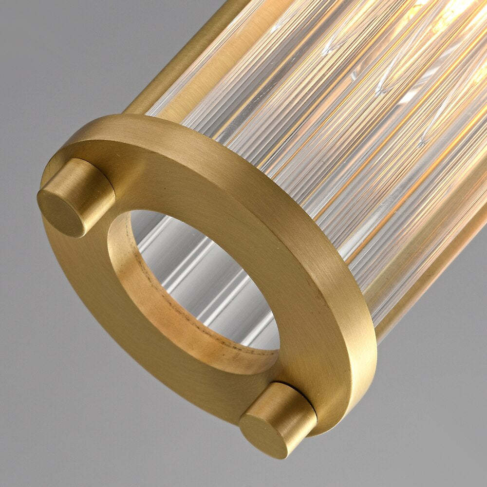 Copper & Glass Kitchen Island Pendant Light-Sylvia Space