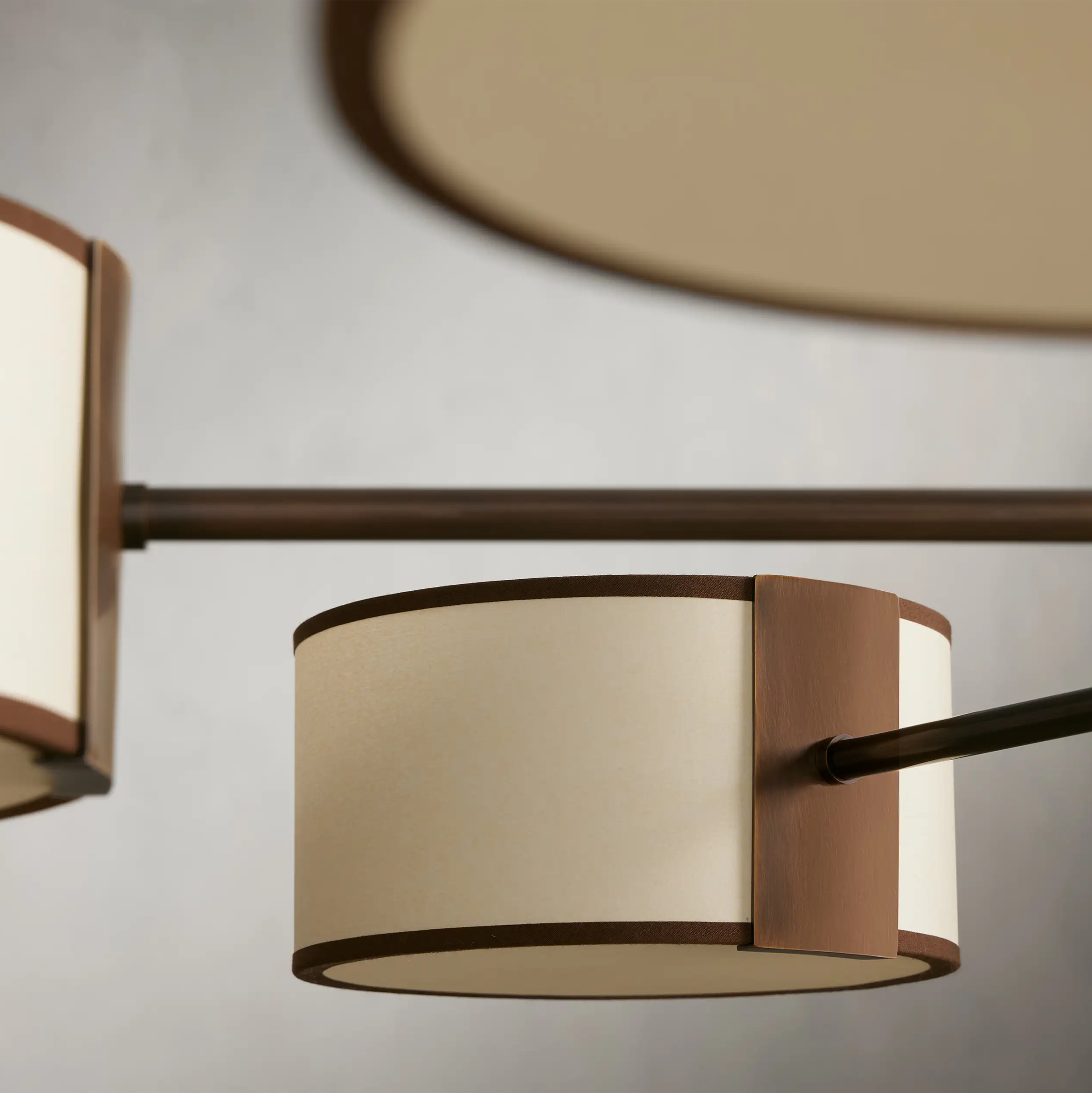 Daphne Round Linen Chandelier 48" 60"D