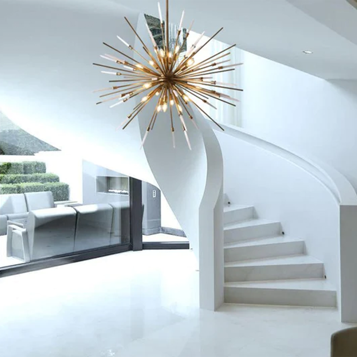 Marble Starburst Chandelier-Sylvia Space