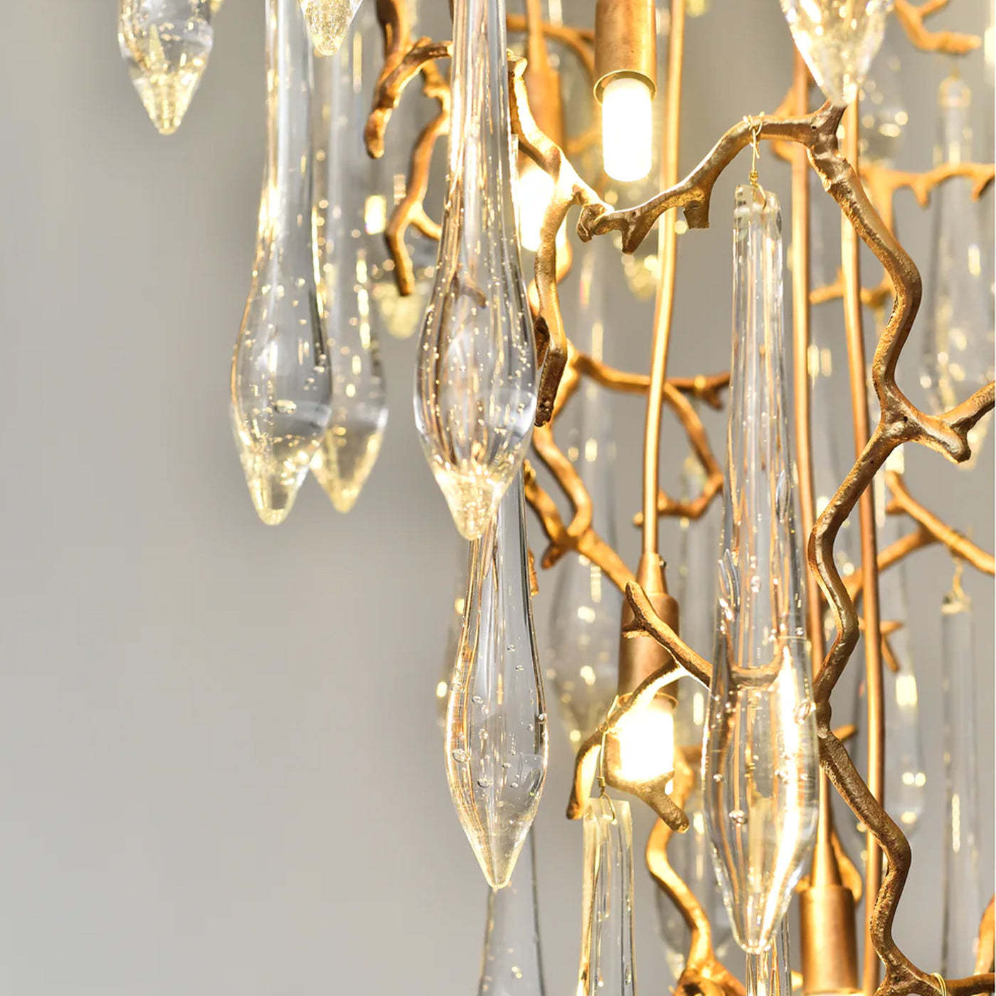 Round Foyer Droplet Chandelier-Sylvia Space