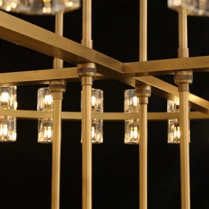 Arcardes Led Round Two-Tier Chandelier For Crystal Cup 60"