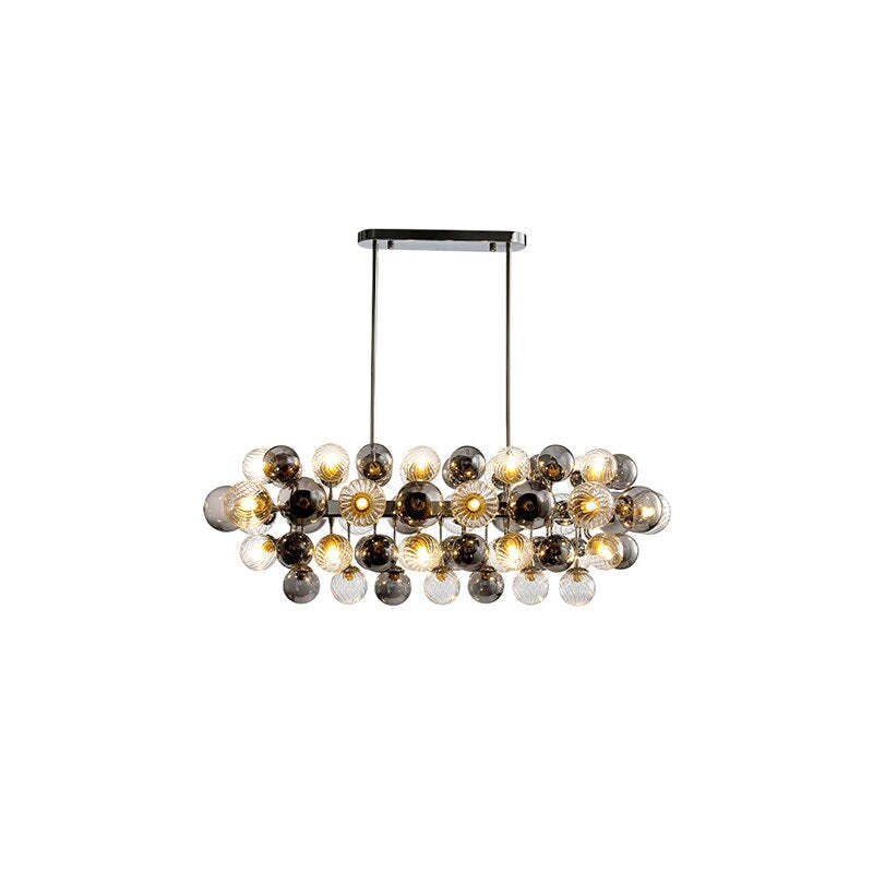 Multiple Glass Sphere Dining Room Chandelier-Sylvia Space
