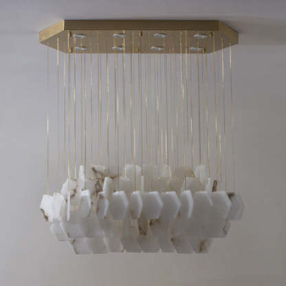 Natural Marble Modern Chandelier-Sylvia Space
