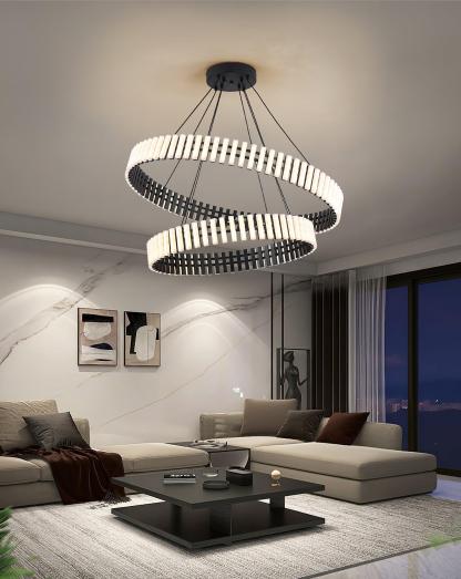 Hanging LED Chandelier ∅ 15.7″-Sylvia Space
