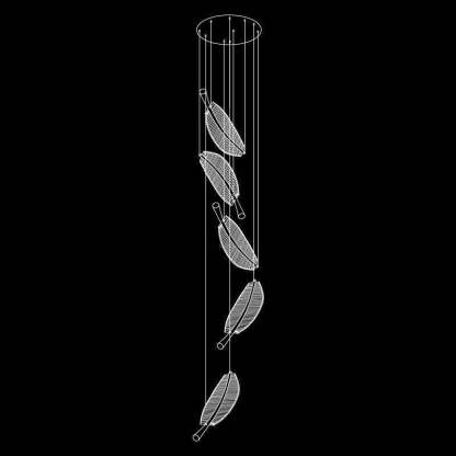 Leaf LED Chandelier ∅ 15.7″-Sylvia Space